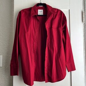 Abercrombie oversized poplin shirt